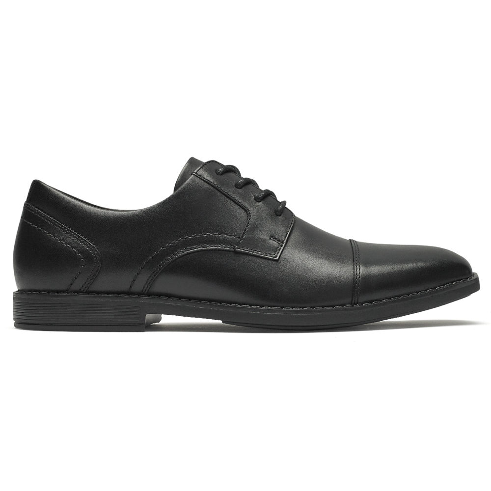 Rockport Oxfords Herre Svart - Slayter Cap Toe Blucher - AXMV83094